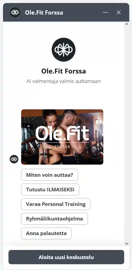 Ole.Fit Forssa Chatbot